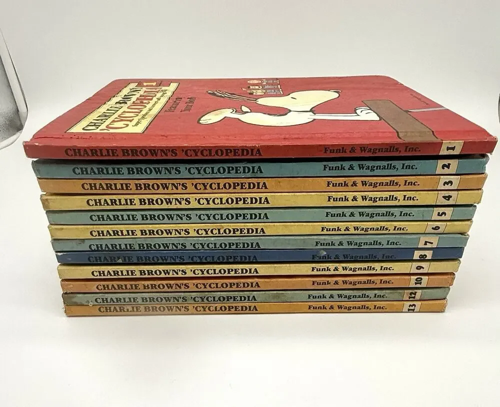 Vintage Charlie Brown's Cyclopedia Book Bundle Lot – 12 Volumes